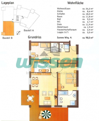 Schöne Wohnung mit kleinem Garten und überdachter Terrrasse, 53474 Bad Neuenahr, Erdgeschosswohnung